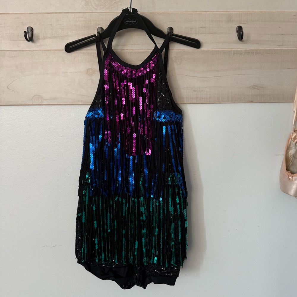 Weissman Boom Boom fringe sequin jazz costume, MA - Picture 4 of 7